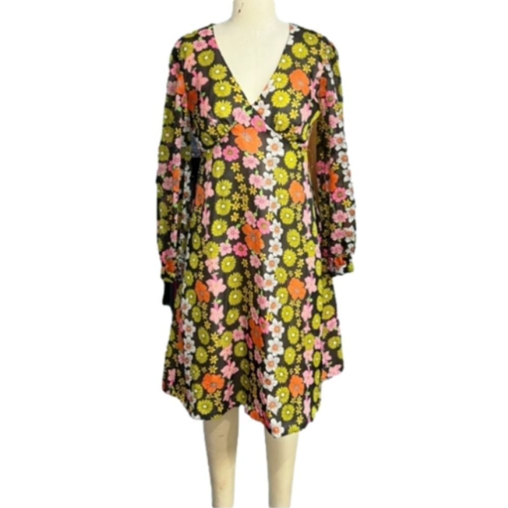 🏵️groovy Vintage Handmade Dress